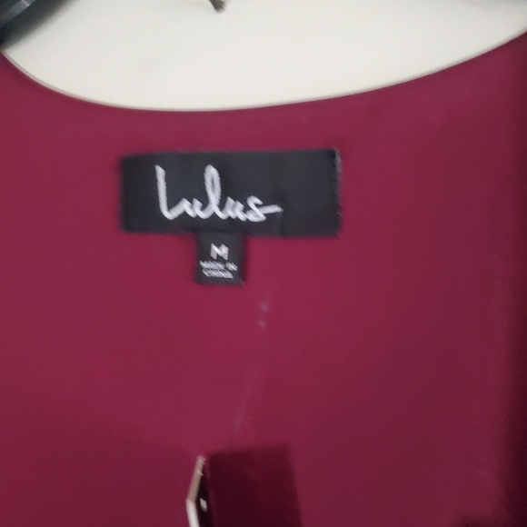 NWT Lulu's Plum My Whole Heart Wrap Dress Maxi Long Sleeve Sheer Size Medium - Picture 7 of 11